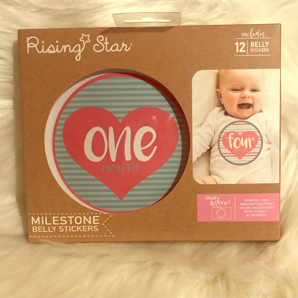 New Milestone Baby Belly Stickers
